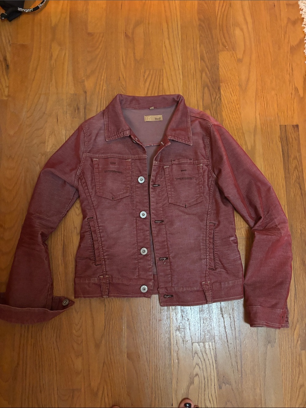 Yanuk Women's Burgundy Red Denim Jacket